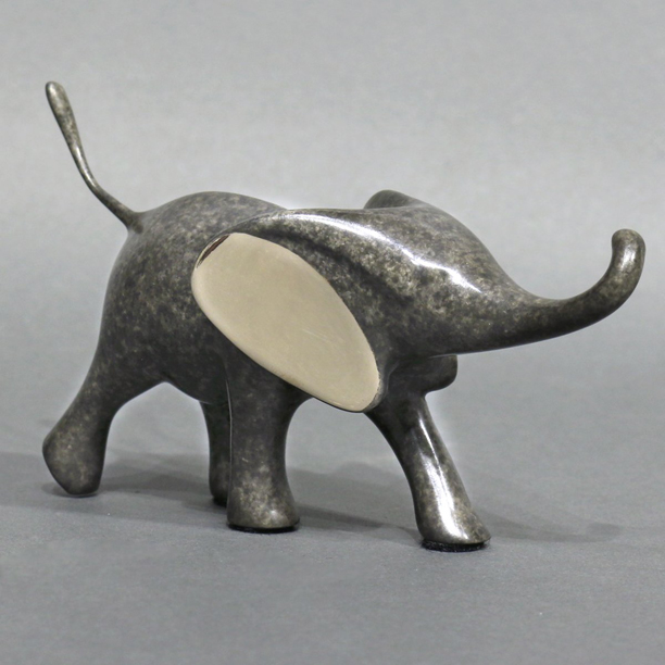Signed, limited edition bronze elephant sculpture