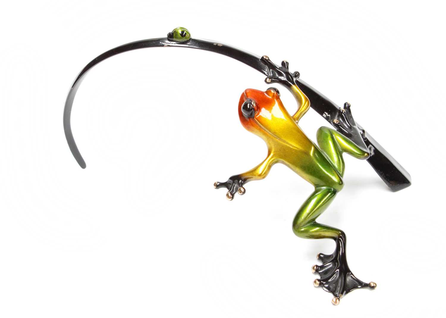 Signed, limited edition bronze frog sculpture by Tim Cotterill