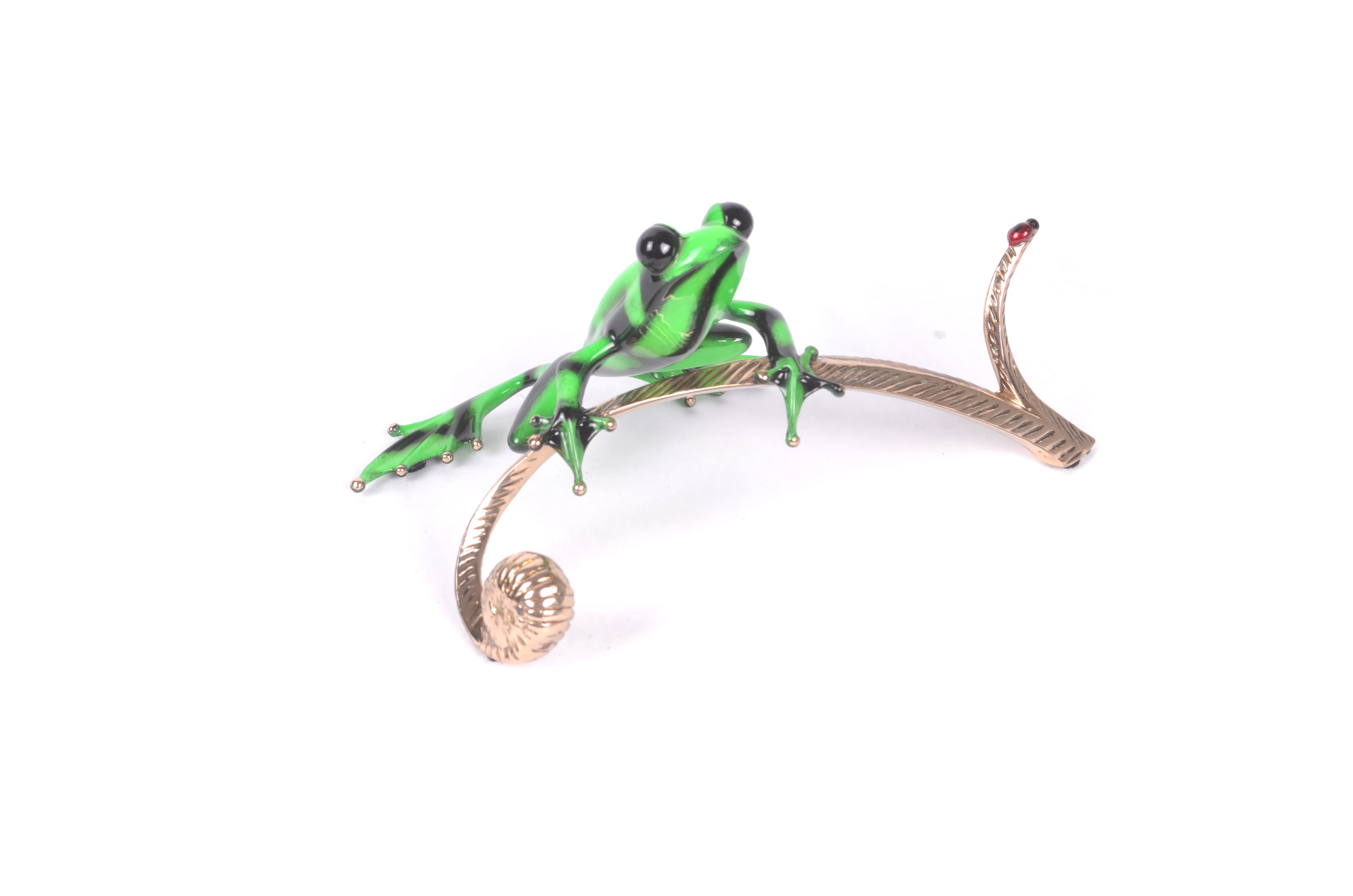 Signed, limited edition bronze frog sculpture by Tim Cotterill