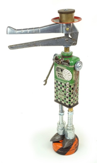 One-of-a-Kind Mixed Media Gator Sculpture by Amy Flynn