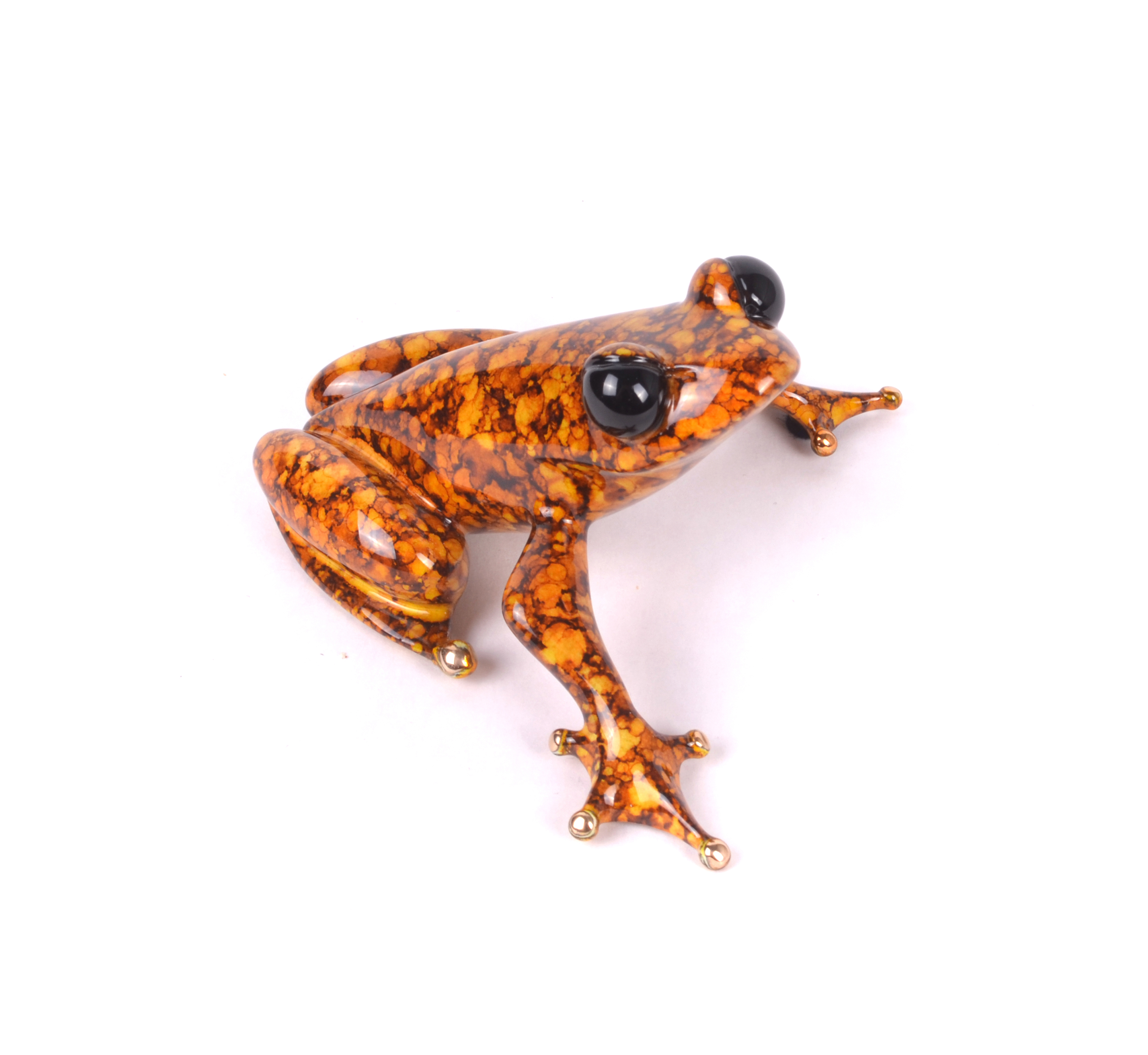 Signed, limited edition bronze frog sculpture by Tim Cotterill