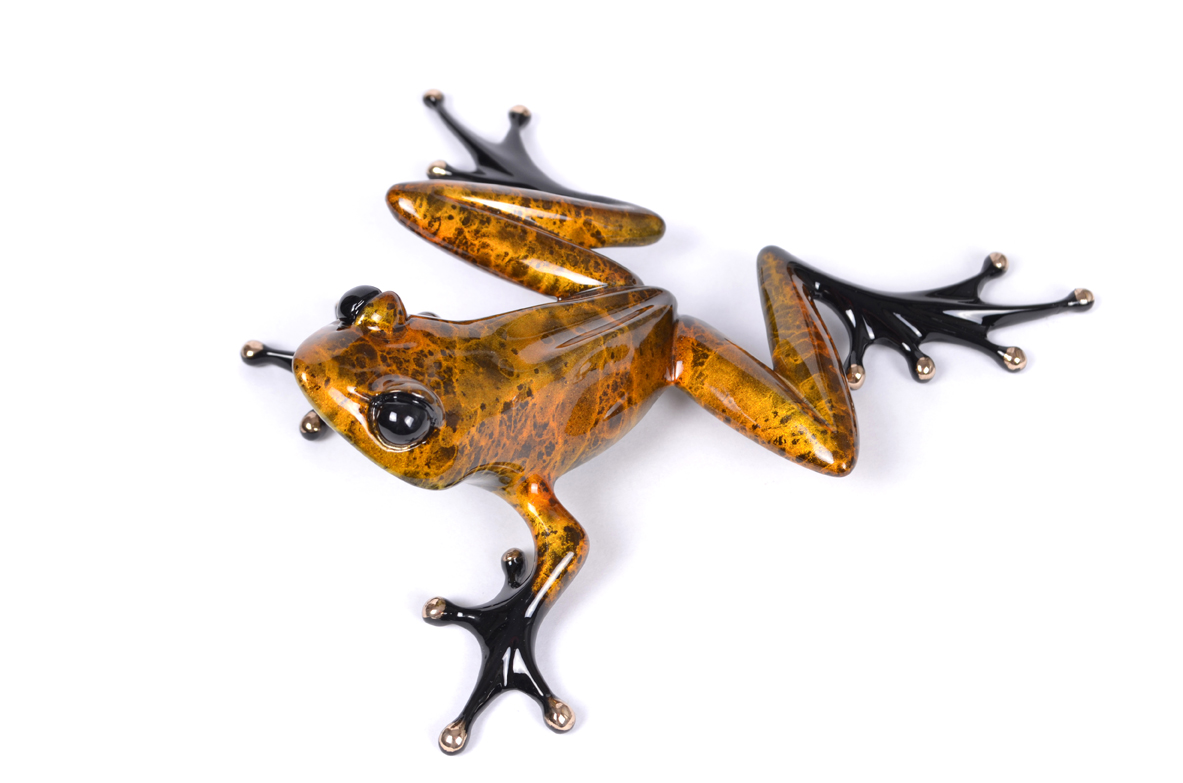 Signed, limited edition bronze frog sculpture by Tim FROGMAN Cotterill