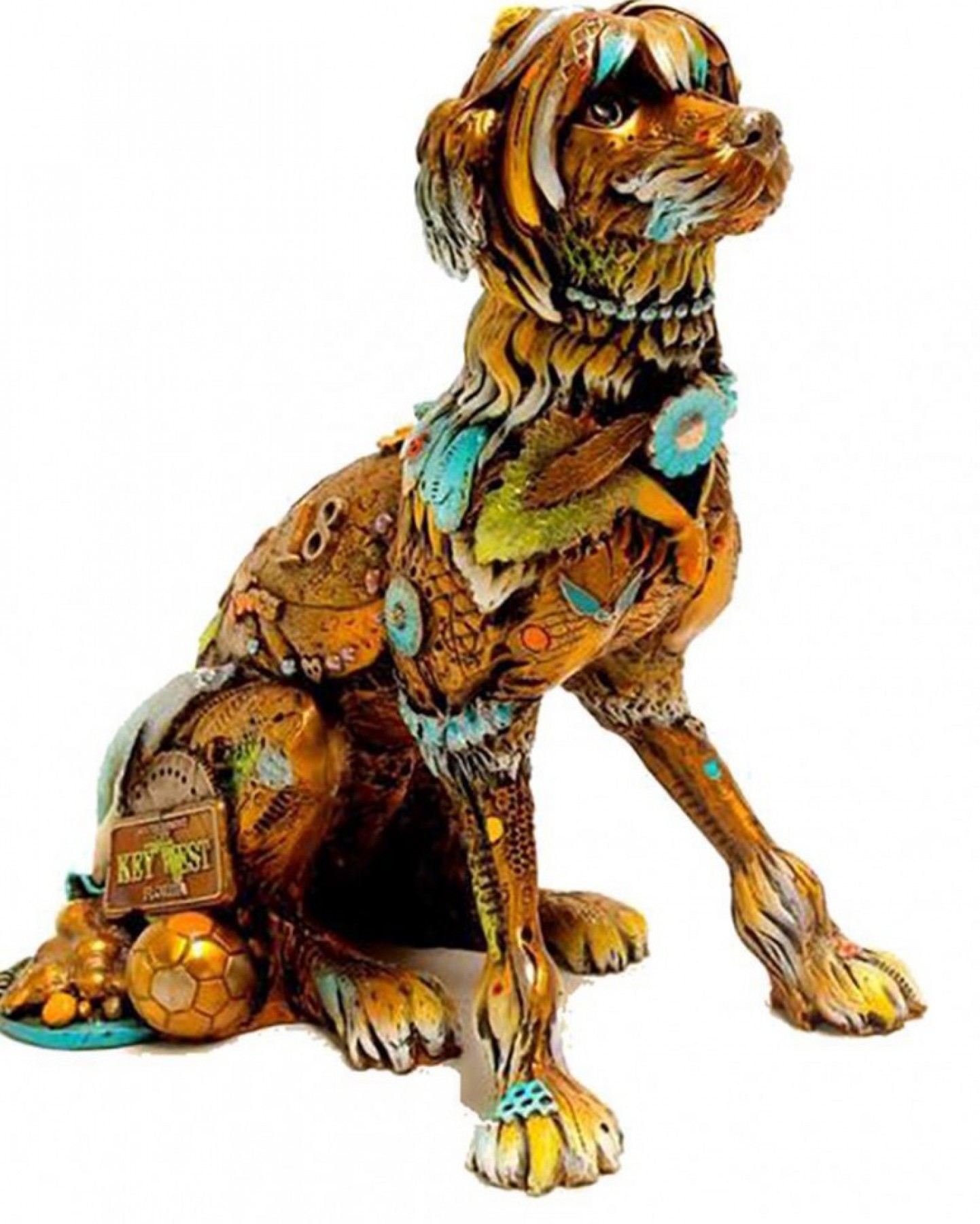 Signed, limited edition bronze dog sculpture