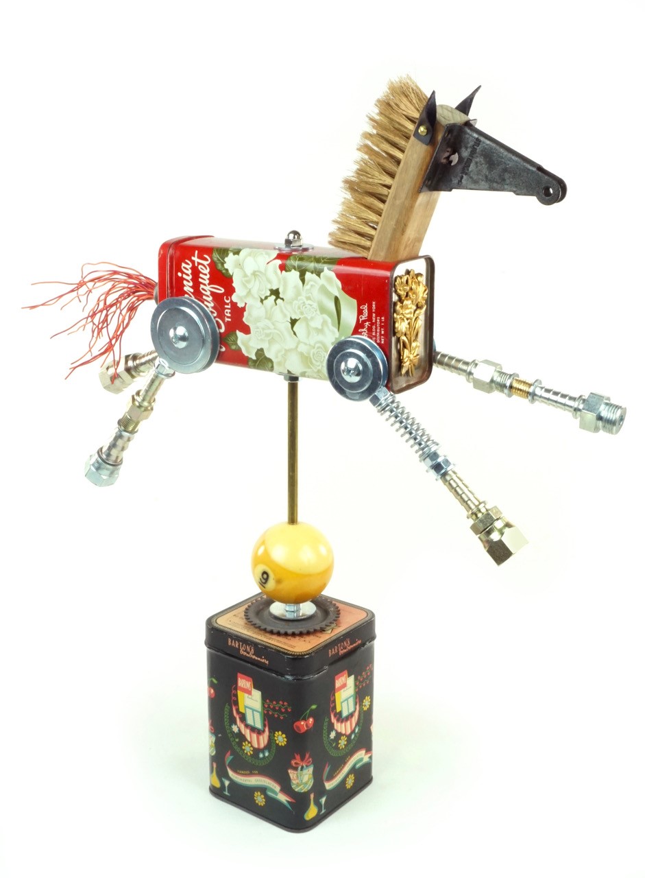 One-of-a-Kind Mixed Media Horse Sculpture by Amy Flynn